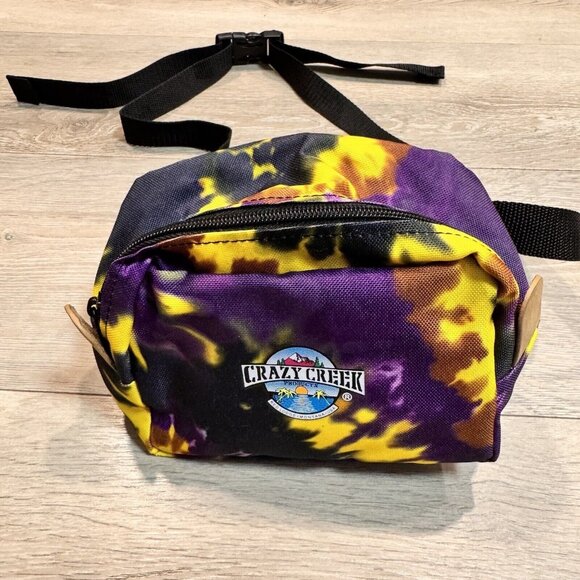Crazy Creek Hip Ditty Tie-Dye Bag Fanny Pack Waist Pack Purple & Yellow - Picture 1 of 5